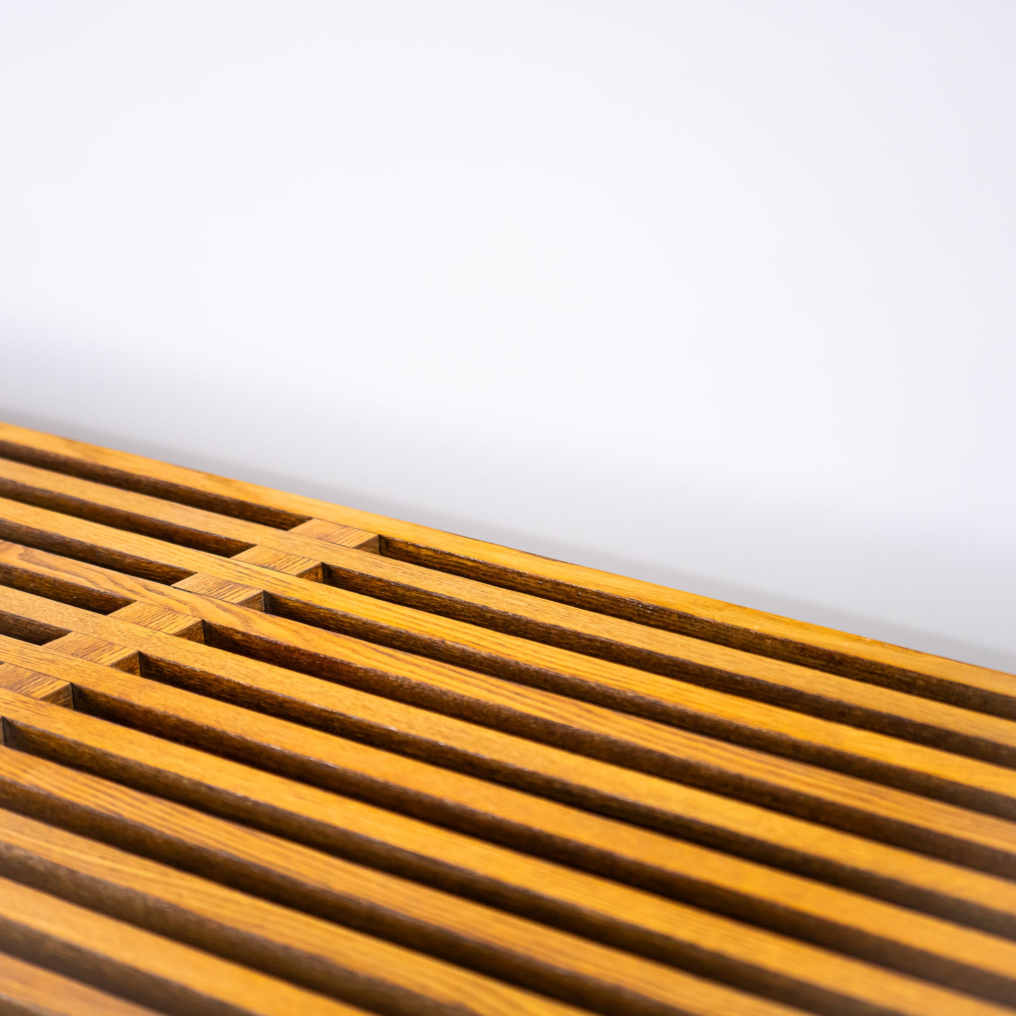 Slatted White Oak Bench